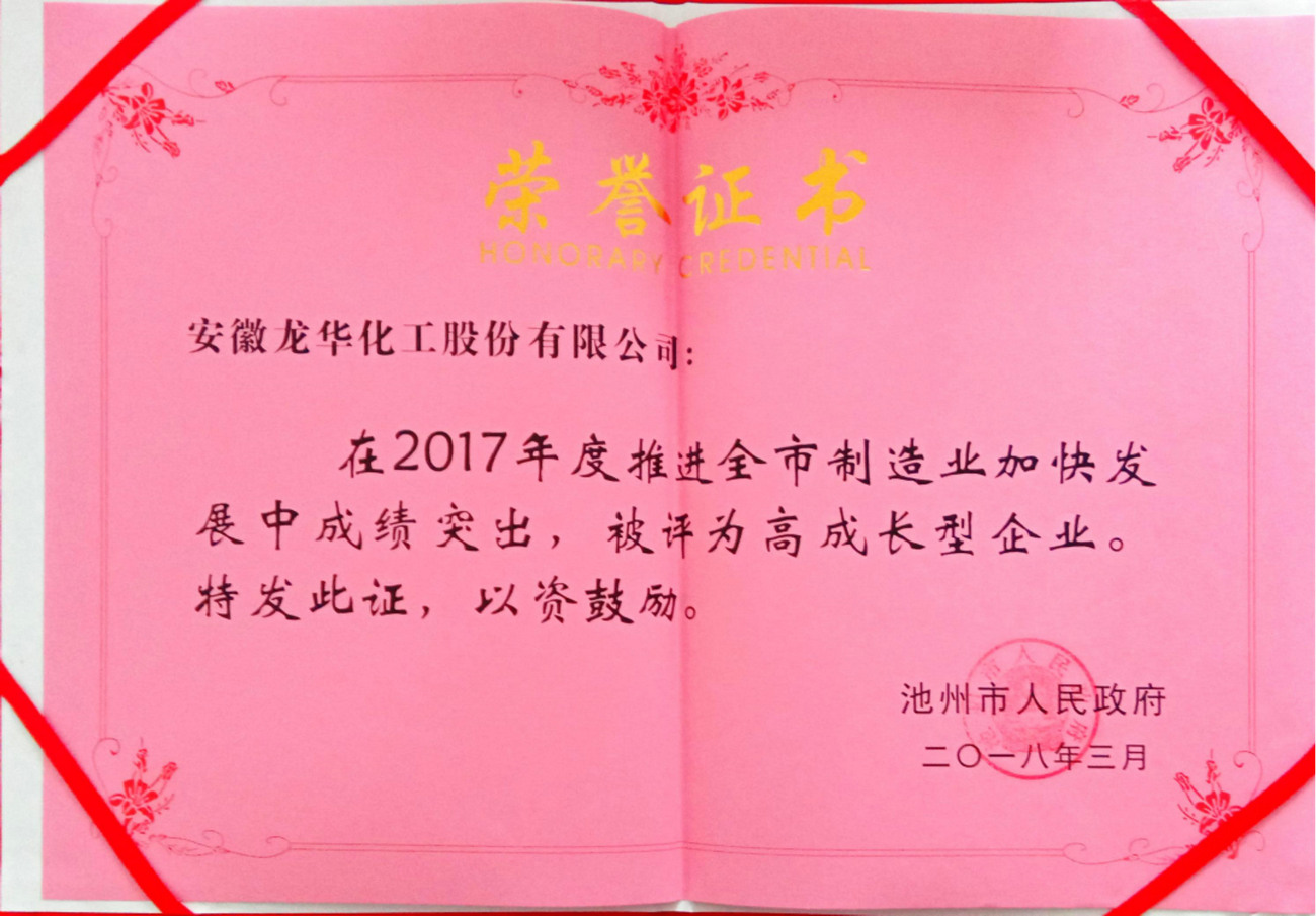 2017年度高成長(zhǎng)型企業(yè)